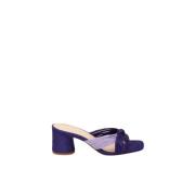 Paarse Mule met knoopdetail Fabienne Chapot , Purple , Dames