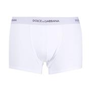Logo Taille Katoenen Boxershorts Dolce & Gabbana , White , Heren