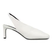 Gesloten Porselein Hoge Hak Slingback Pumps Jil Sander , White , Dames