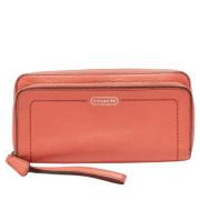 Pre-owned Leather wallets Coach Pre-owned , Orange , Dames