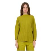 Groene Ribtrui met Kimono Mouwen Liviana Conti , Green , Dames