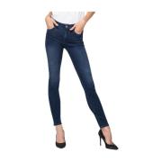 Donker Indigo Skinny Jeans met Pijlbenen Replay , Blue , Dames