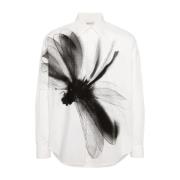 Overhemd met Libelleprint Alexander McQueen , White , Heren