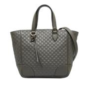 Pre-owned Leather gucci-bags Gucci Vintage , Gray , Dames