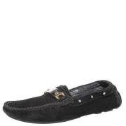 Pre-owned Suede flats Dolce & Gabbana Pre-owned , Black , Dames