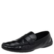 Pre-owned Leather flats Louis Vuitton Vintage , Black , Dames