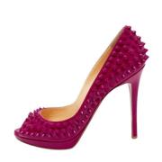 Pre-owned Leather heels Christian Louboutin Pre-owned , Pink , Dames