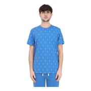 Blauw Logo Unisex T-shirt Ralph Lauren , Blue , Heren