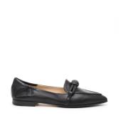 Zwarte Leren Ballerina Schoenen Pomme D'or , Black , Dames