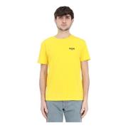 Gele Logo T-shirt Moschino , Yellow , Heren