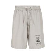 Logo Bermuda Shorts Iceberg , Beige , Heren