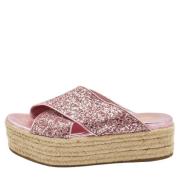 Pre-owned Fabric sandals Miu Miu Pre-owned , Pink , Dames