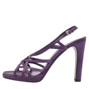 Pre-owned Satin sandals Prada Vintage , Purple , Dames