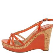 Pre-owned Leather sandals Marc Jacobs Pre-owned , Orange , Dames