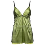 Pre-owned Silk tops Dolce & Gabbana Pre-owned , Green , Dames