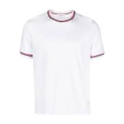 Witte T-shirts en Polos met 4bar Logo Thom Browne , White , Heren