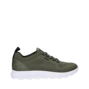 Groene casual textielen sneakers oor heren Geox , Green , Heren