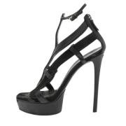 Pre-owned Suede sandals Gucci Vintage , Black , Dames