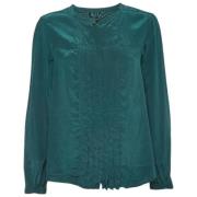 Pre-owned Silk tops Isabel Marant Pre-owned , Green , Dames