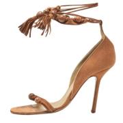 Pre-owned Suede sandals Givenchy Pre-owned , Brown , Dames