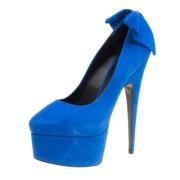 Pre-owned Suede heels Giuseppe Zanotti Pre-owned , Blue , Dames