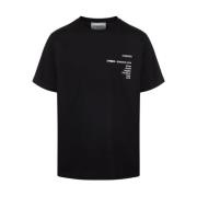 Zwart T-shirt met logo Iceberg , Black , Heren