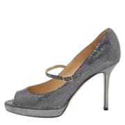 Pre-owned Fabric heels Jimmy Choo Pre-owned , Gray , Dames