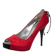 Pre-owned Satin heels Giuseppe Zanotti Pre-owned , Red , Dames