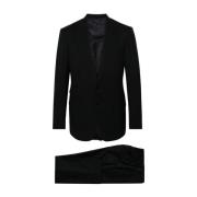 Inkt Wol Tweedelig Jurk Tom Ford , Black , Heren