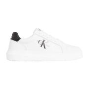 Witte casual leren sneakers oor heren Calvin Klein Jeans , White , Her...