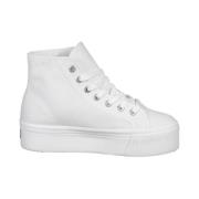 Witte Casual High-Top Damessneakers Superga , White , Dames
