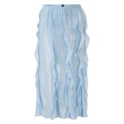 Pailletten Rok met Ruches Marc Cain , Blue , Dames