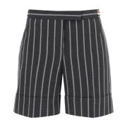 Gestreepte maatwerk shorts Thom Browne , Gray , Dames