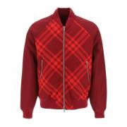 Omkeerbare Check Bomberjack Burberry , Red , Heren