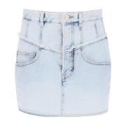 Narjis Denim Mini Rok Isabel Marant , Blue , Dames