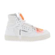 Leren sneakers met stoffen inzetstukken Off White , White , Heren