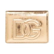 DG Portemonnee met Relief Logo Dolce & Gabbana , Yellow , Unisex