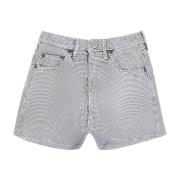 Denim shorts met strass steentjes Maison Margiela , Gray , Dames