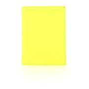 Fluorleren portemonnee met goudkleurig logo Comme des Garçons , Yellow...