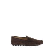 Gommino Suède Loafers met Penny Bar Tod's , Brown , Heren