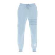 Katoen Gebreid 4 Bar Joggers Thom Browne , Blue , Dames