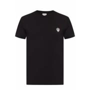 Zwart Katoenen Logo T-Shirt Dolce & Gabbana , Black , Heren