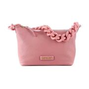 Logo-Patch Leren Tas Miu Miu , Pink , Dames