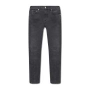 Jeans met geborduurd logo Alexander McQueen , Black , Heren