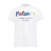 Katoenen T-shirt met Logo Print van Alexander McQueen Alexander McQuee...
