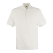 Katoenen Jersey Polo Shirt Brunello Cucinelli , White , Heren