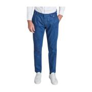 Comfortabele Plooibroek Jagvi. Rive Gauche , Blue , Heren