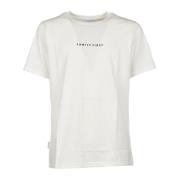 Zwart/Wit Logo Print T-Shirt Family First , White , Heren