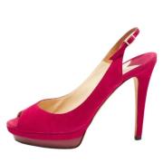 Pre-owned Suede sandals Jimmy Choo Pre-owned , Pink , Dames
