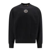 Zwart Crew-neck Sweatshirt Moncler , Black , Heren